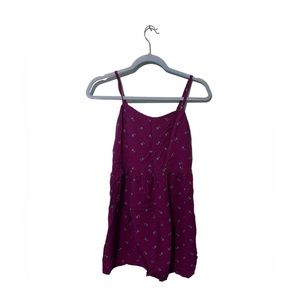 Purple dress with flowers